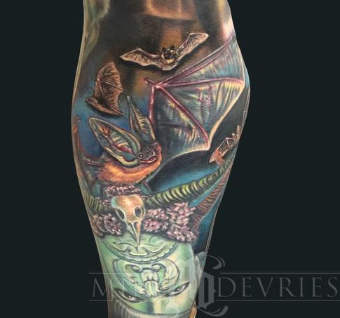 Mike DeVries - Bat Tattoo